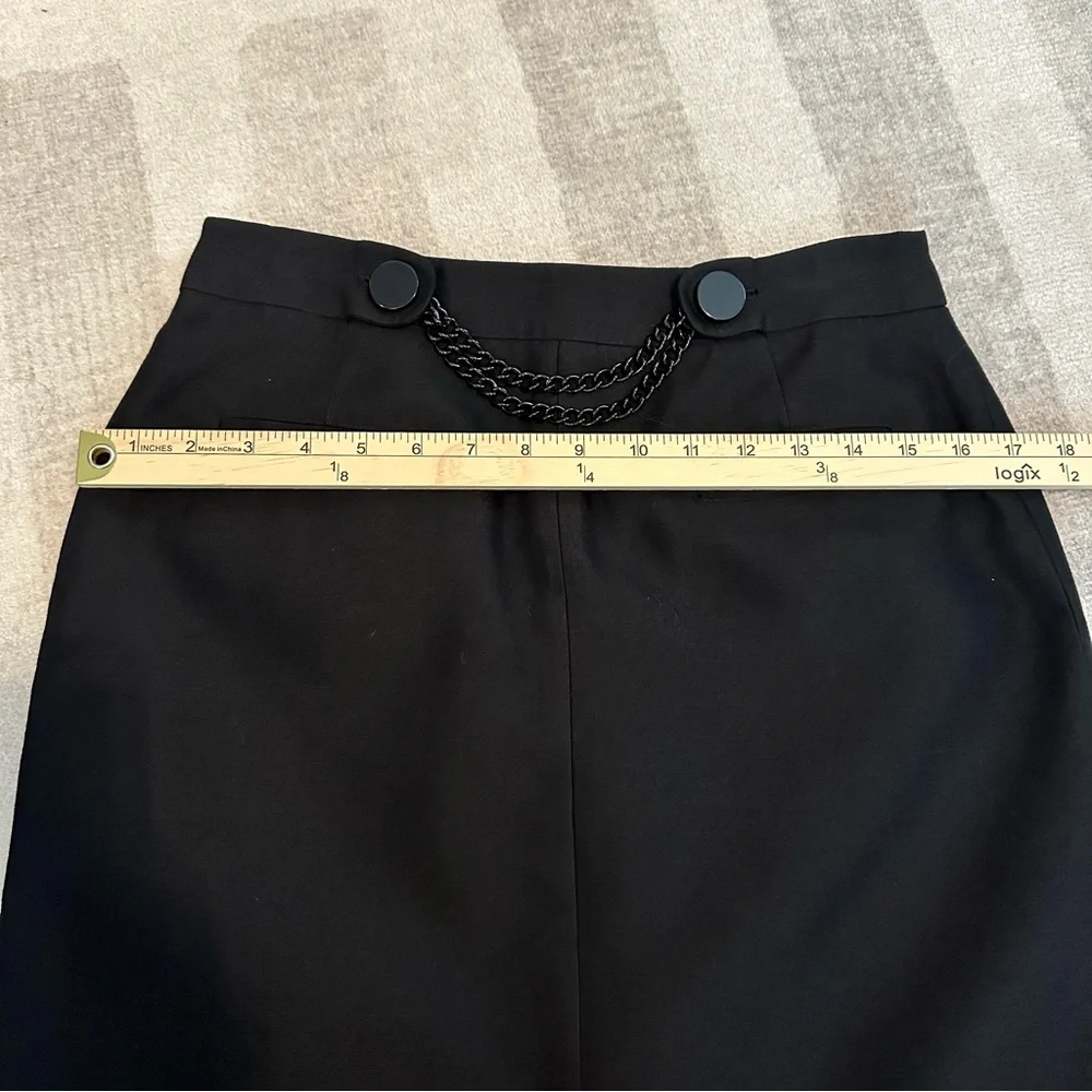 Kate Spade Women’s Alexandra Skirt A-Line Chain Link Accent in Black (Size 4)